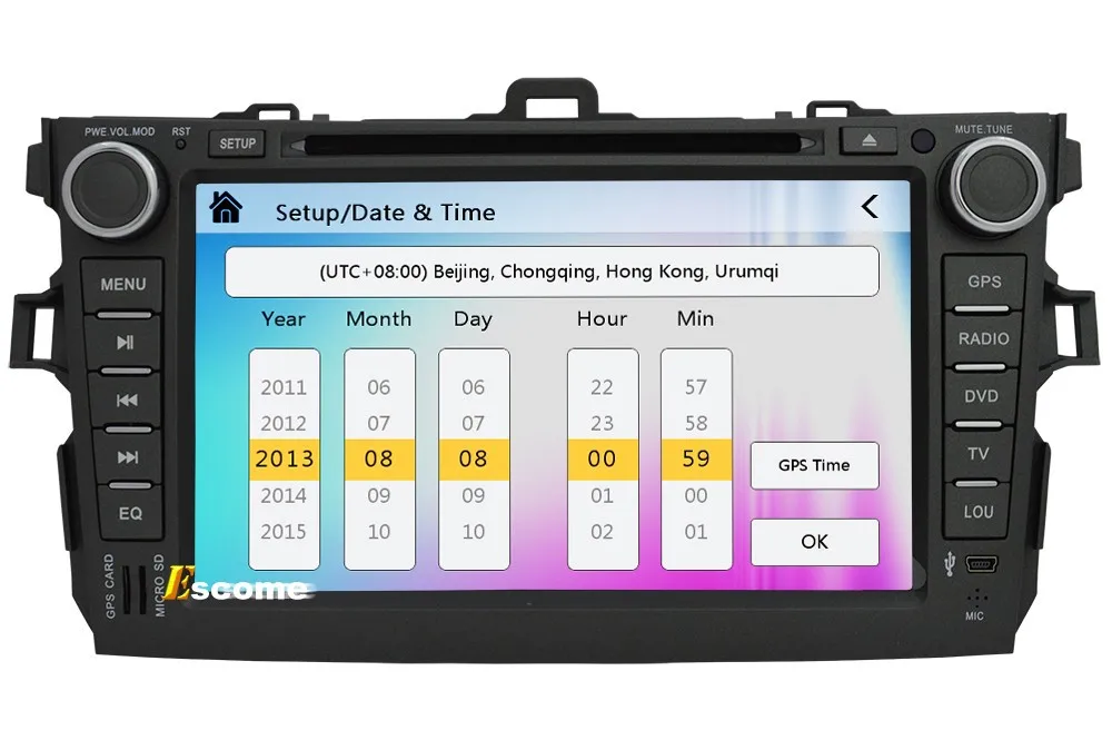 Perfect MTK3360 Car DVD Player For Toyota Corolla 2006 2007 2008 2009 2010 2011 with 800MHz CPU Dual Core Bluetooth Radio GPS Navigation 19