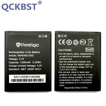 

QCKBST For Prestigio MultiPhone PAP5450 DUO New 1500mAh Replacement Battery Batteries In stock Tracking code