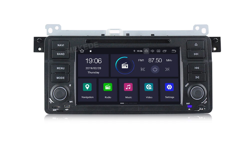 Cheap MEKEDE Auto Radio Android 9 4+64G Car DVD Player GPS Navigation For BMW/E46/M3/MG/ZT/Rover 75/320/318/325 IPS screen with WIFI 43