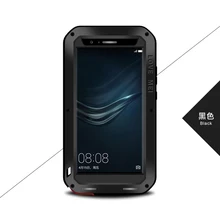 Оригинальный Любовь Мэй металла алюминиевая мощный чехол для Huawei P9 противоударный сотовый телефон чехлы для Huawei P9 w/ закаленное стекло