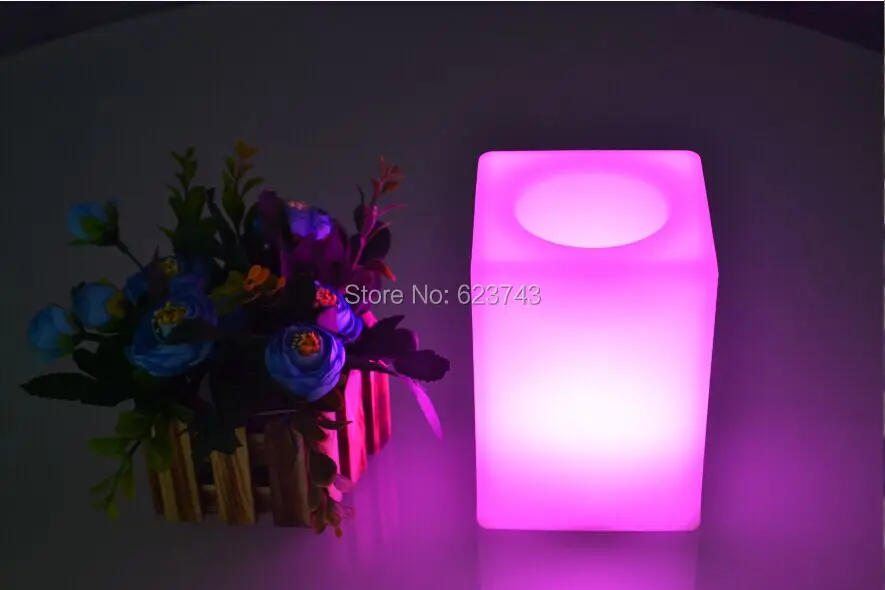 4Pcs/Pack Multi-Colors Touch Senor LED Cuboid Ice Bucket Waterproof rechargeable for LED pot/ bars Table Light/LED Storage tank