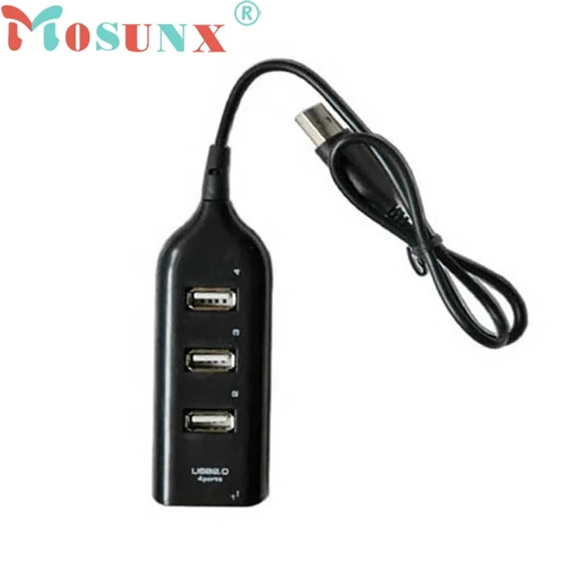 

ECOSIN2 Plug Hub Adapter USB 2.0 Hi-Speed 4-Port Splitter Hub Adapter For PC Computer Notebook New USB ports 2017 Aug24