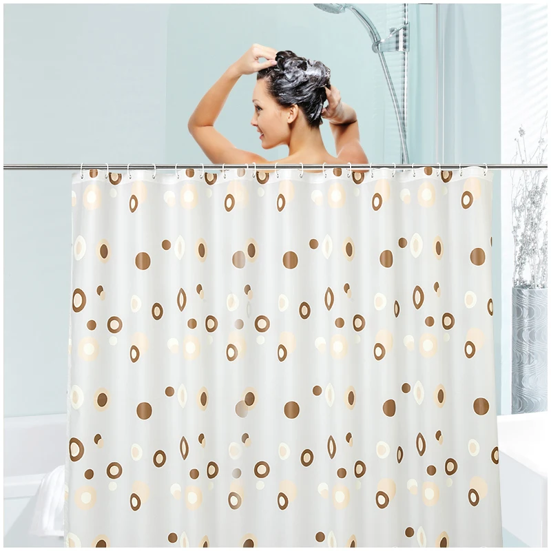 Modern Plastic Waterproof Shower Curtain 180x180cm PEVA Bathroom Fabric