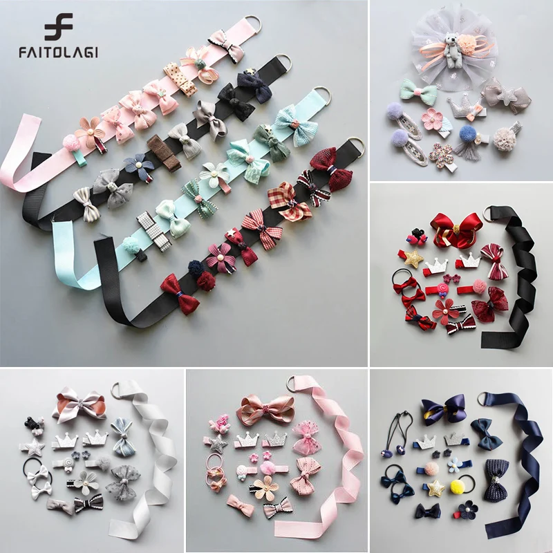 Multi-style Ribbon crown Bows Hairpins Barrettes kids Child Baby Girls Hair Clip