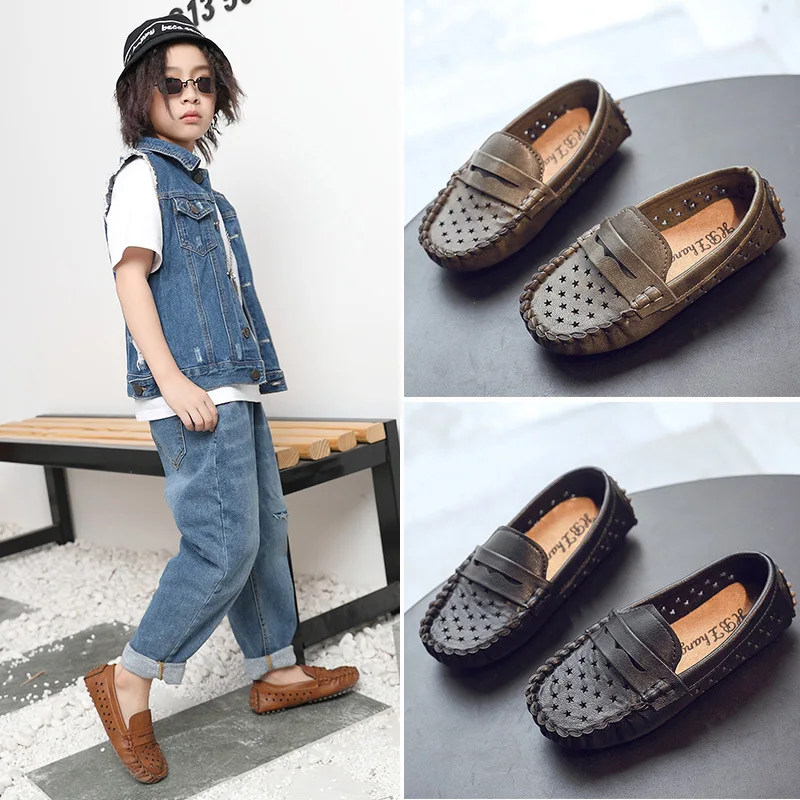 

Autumn/Spring Children Shoes Kids Boys Shoes 2019 Fashion Breathable Boys Loafers slip-on shoes for boys