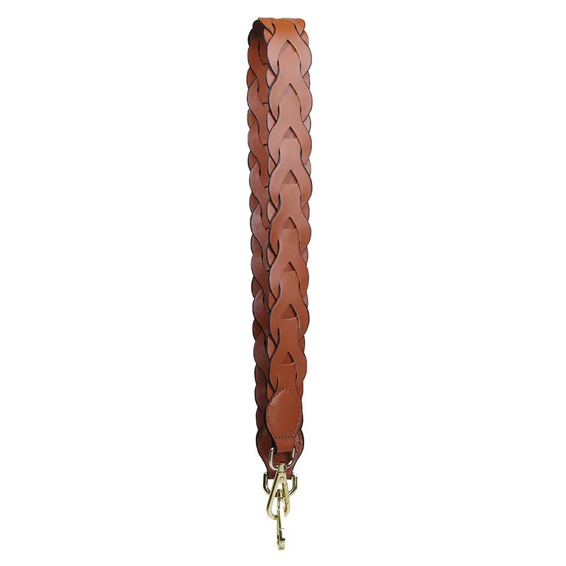 Модные сумка с узорами ремень для женщин сумки на плечо бретели для нижнего белья Мода Вязание Crossbody сменные ремешки цвета ремни интимные аксессуары - Цвет: Brown