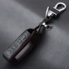 A93 4 BTNS Genuine Leather Car Key Cover with Keychain for Starline A93 A63 A39 A36 Two Way Car Alarm LCD Transmitter ► Photo 1/5