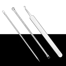 3 шт. Пинцет для удаления угрей Комедо машина набор и бренды удаления прыщей иглы удаления угрей черная головка экстрактор инструмент для удаления угрей