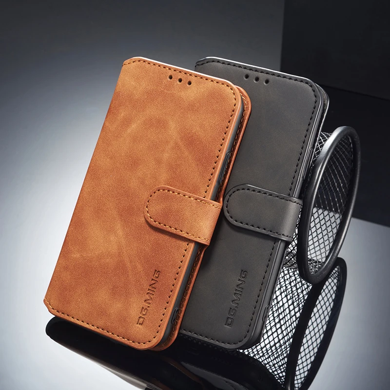 

DG.Ming Leather Case For iPhone 8 6s 7 plus Phone Bag Wallet Book Case for Apple iPhone XS Max X XR Leather Card Holder Cover