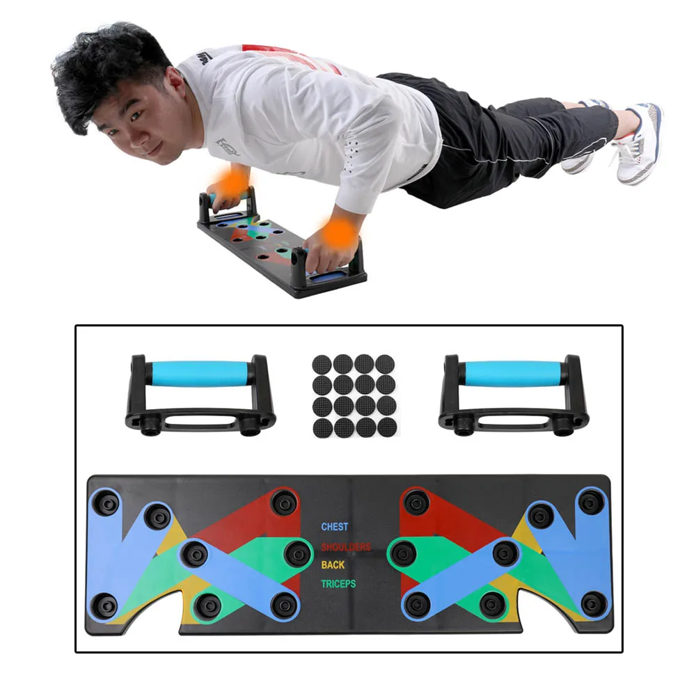 

Household Push Up Rack Board 9 System Comprehensive Fitness Exercise Workout Push-up Stands Body Building Training