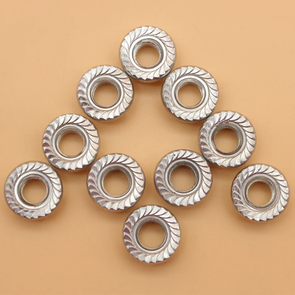 10Pcs/lot Bar Nuts Fit HUSQVARNA 455 460 372XP 385 445 334 435 365 362