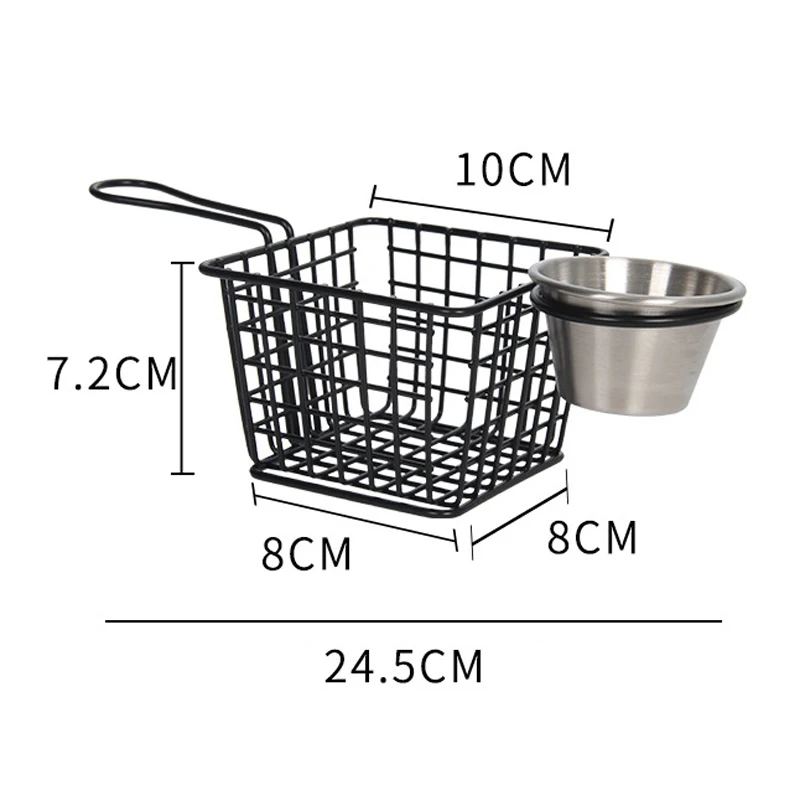 Корзина для картофеля фри из нержавеющей стали держатель для закусок жареное блюдо для курицы тарелка корзина для фритюрницы сетчатая корзина кухонный инструмент 1 шт