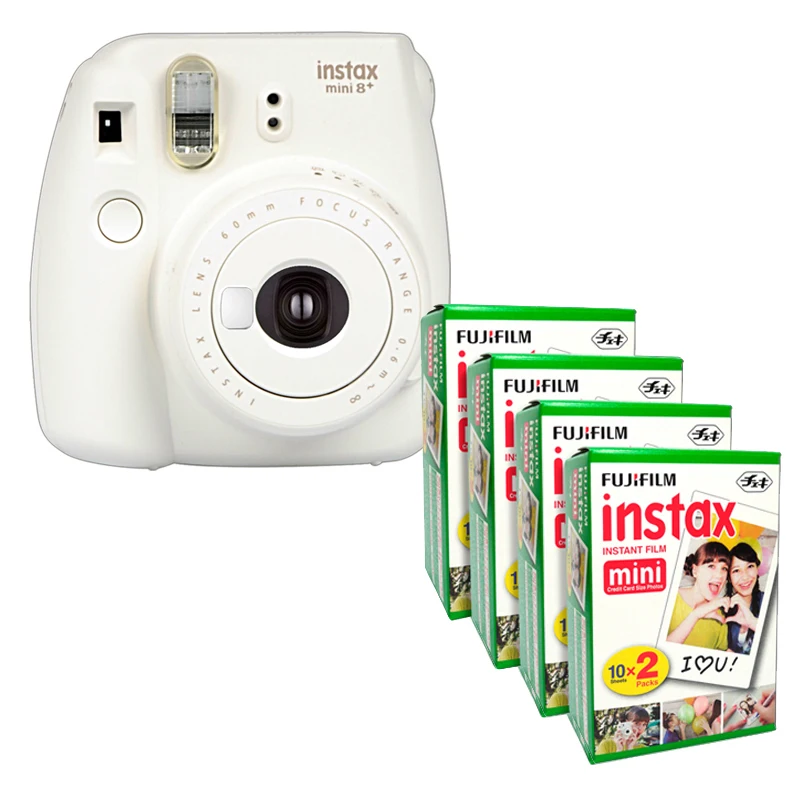 Fujifilm Instax Mini 8 Plus мгновенная камера ваниль + Fuji 80 пленка белый край простое