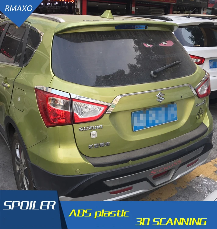 

For Suzuki S-Cross Spoiler ABS Material Car Rear Wing swift Primer Color Rear Spoiler For Suzuki S-Cross Spoiler 2015-2017