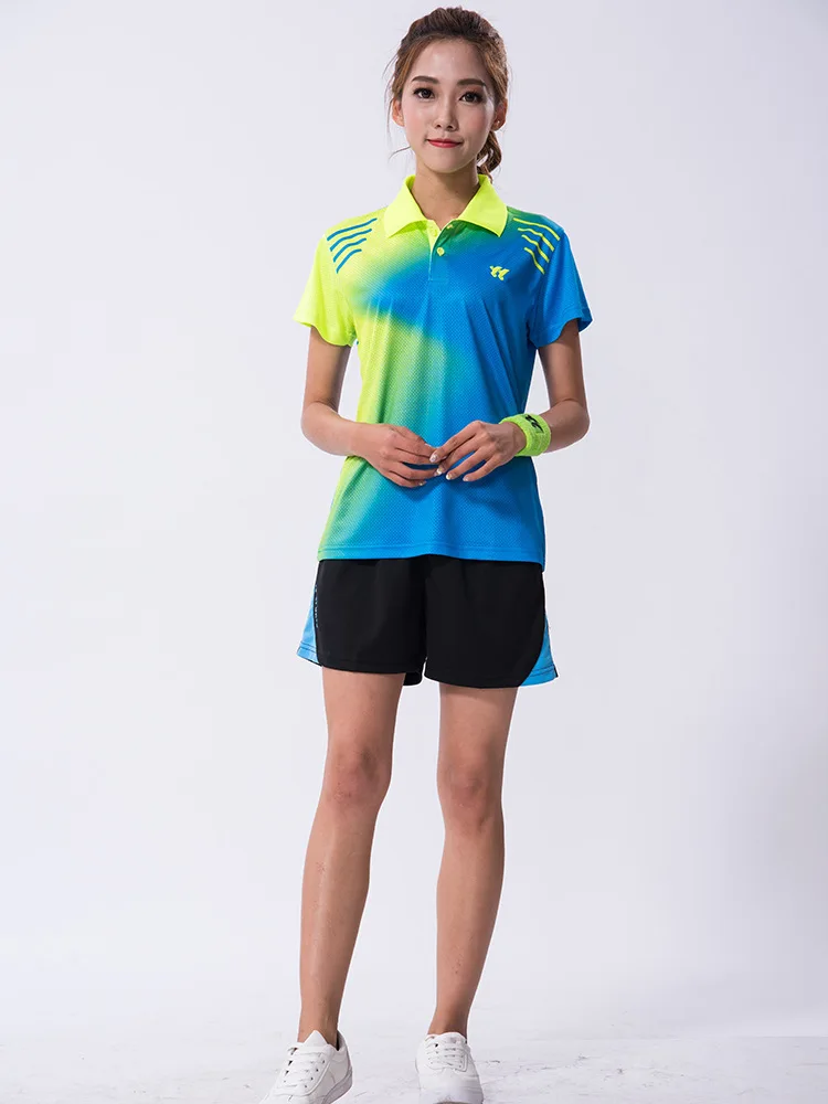 Новая рубашка для бадминтона, футболки спортивные мужские, женская спортивная одежда комплект одежды для бадминтона, настольные теннисные майки+ шорты, майки для тенниска