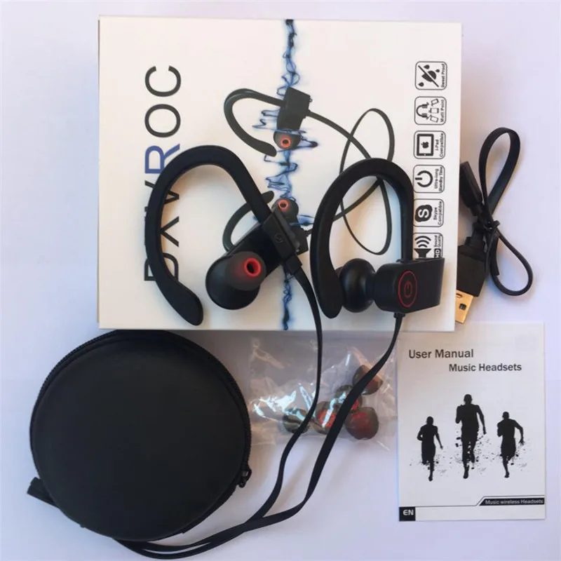 DXVROC Bluetooth наушники Беспроводные спортивные влагоустойчивые шумоподавление