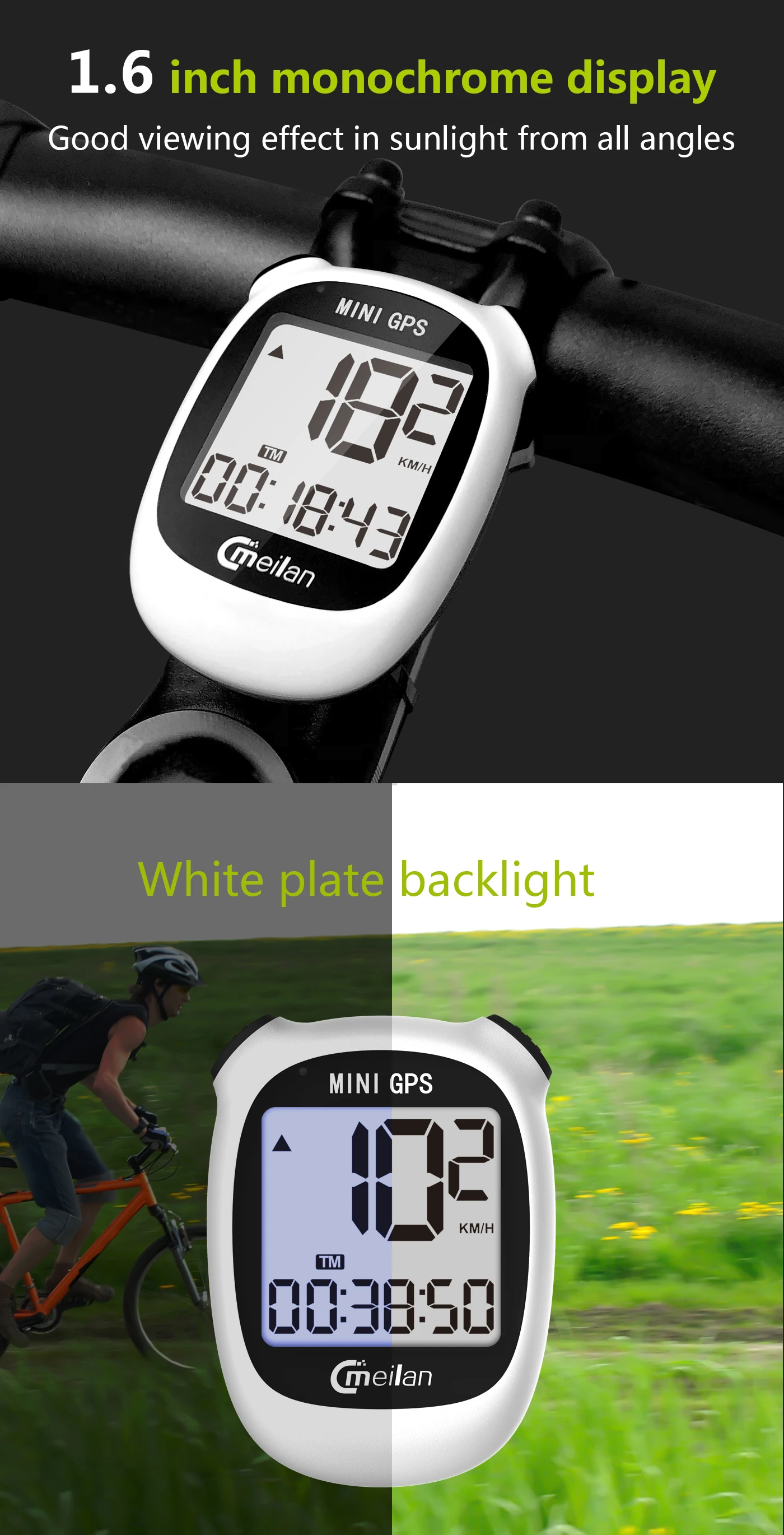 Meilan GPS Bike computer bicycle GPS Speedometer M3 Speed Altitude DST Ride time Wireless waterproof bicycle computer