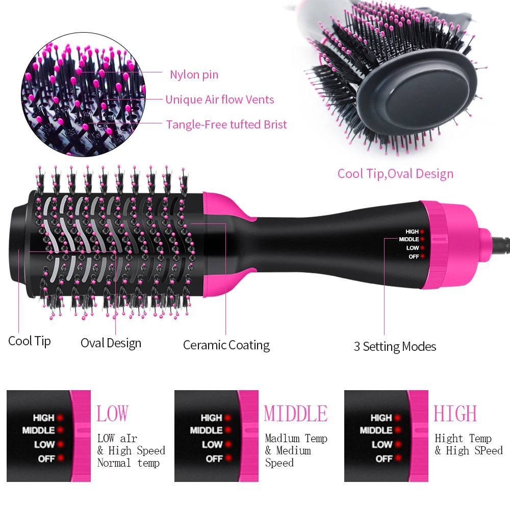 One Step Hair Hot Dryer and Volumizer Hot Air Comb 3 in 1 Hairbrush Hair Straightener 4