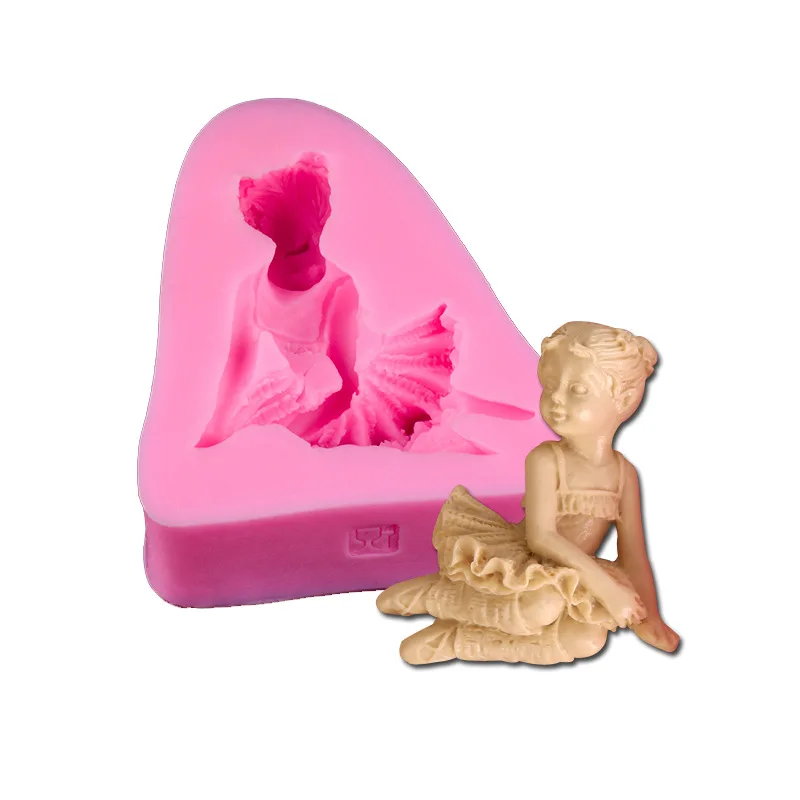 

3D Silicone Baby Girl Silicone Fondant Mold For Cake Decorating
