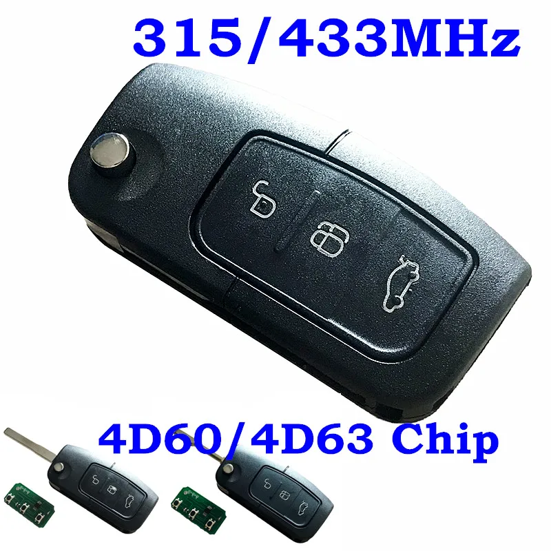 1x Uncut Keyless Car Ignition Chipped Key Fob Transponder for Ford 40Bit US Fast