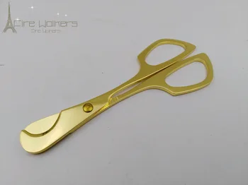 

New 1pcs Cohiba Cigar Scissor Cigar Cutter Knife Cigar Gadgets Round Head 14cm Big Size Silver/Golden