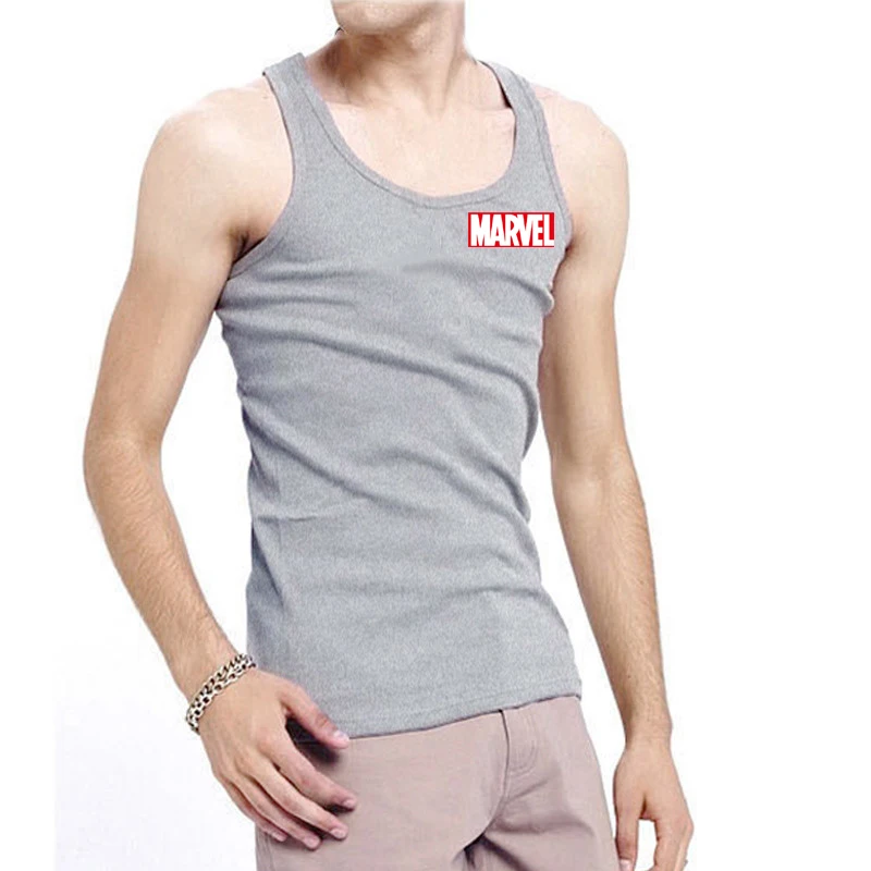 

Tank tops Marvel Superman Summer Sportswear Gym Tank Tops Men Print Crossfit Vest Compression Bodybuilding Mens Clothing 2018