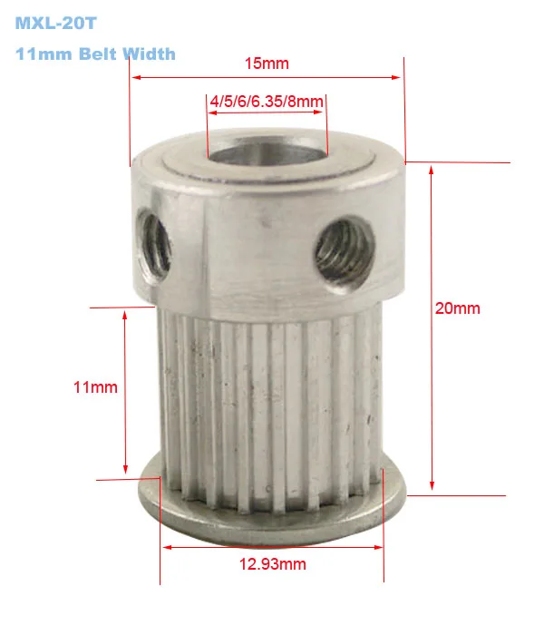 MXL20T-11mm size