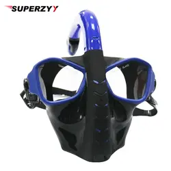 2018 чужой дизайн подводные с трубкой, незапотевающие полный уход за кожей лица респираторные подводное плавание маска дайвинг маска для