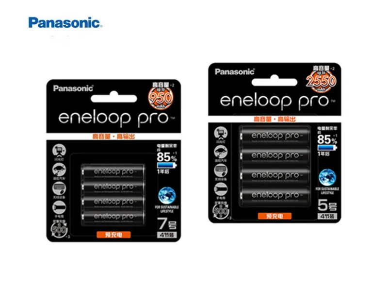 

4X Original Panasonic pro High Capacity AA 2550mAh + 4X Original Panasonic pro High Capacity AAA 1.2V 950mAh