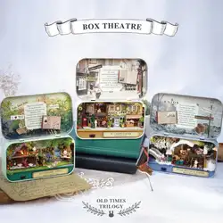 В счастливом уголке 3D деревянная коробка ручной работы театр кукольный домик миниатюрная шкатулка милый Миниатюрный Кукольный дом