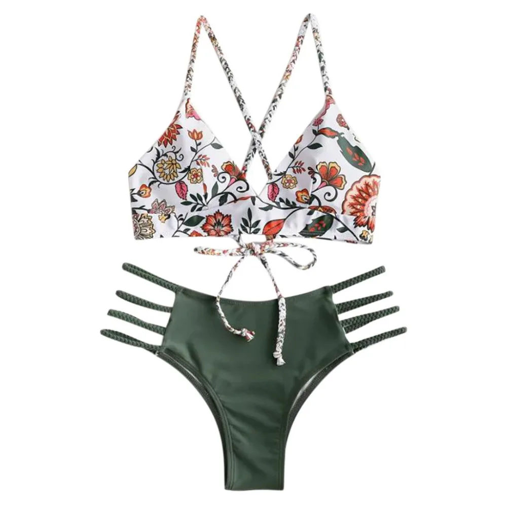 2019  woman cut flowers sexy bikini sand suit beach split Brazilian swimwear summer swimsuit push up bikinis mujer brasile 40J4 (3)