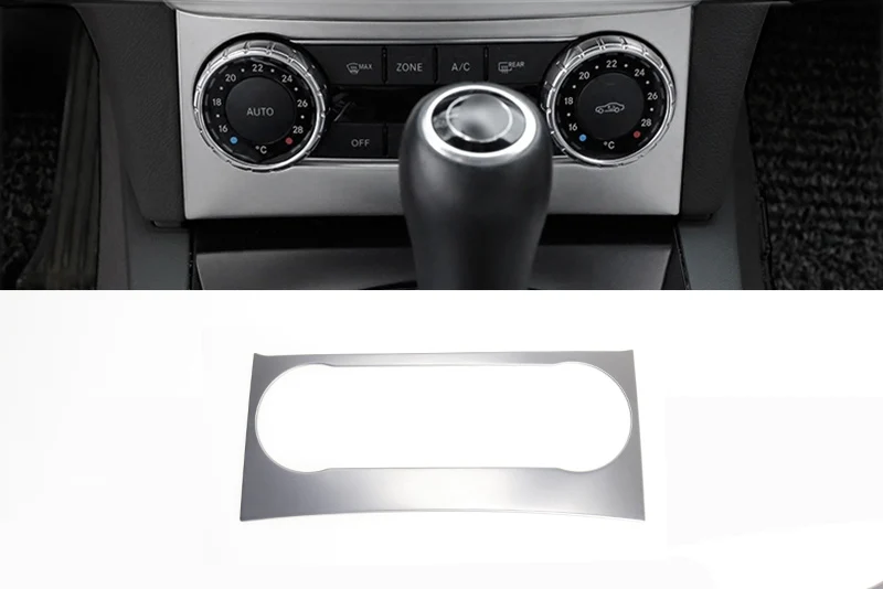 Автомобильный стиль, внутренние кнопки, декоративная панель, накладка, наклейка, рамка для Mercedes Benz C class W204 2011-, автомобильные аксессуары - Название цвета: A Model Silver