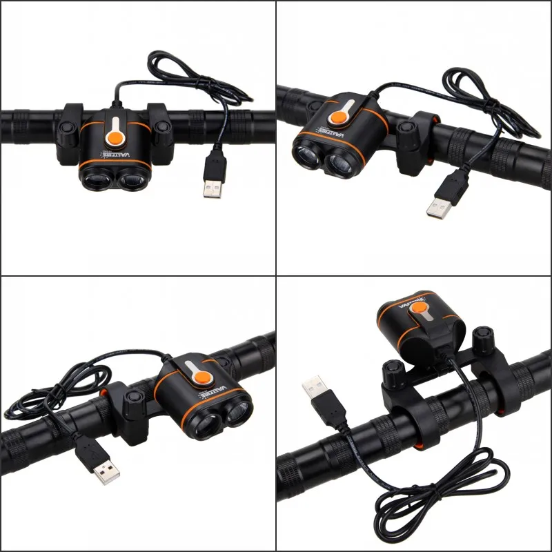 10000LM 2X Светодиодный фонарь для велосипеда USB двойная велосипедная фара ночная