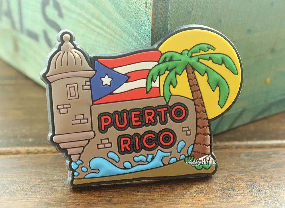 Fajardo, Puerto Rico Tourist Travel Souvenir Decorative Rubber Fridge