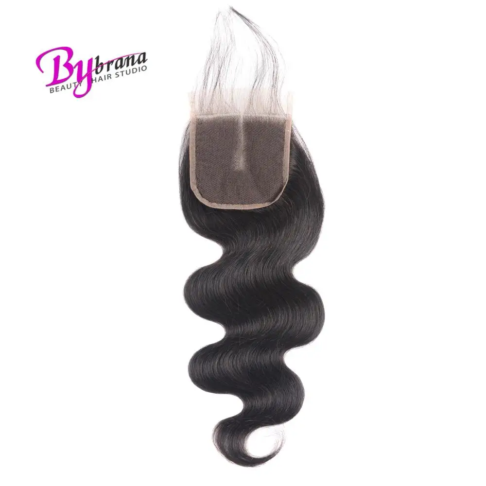  Brazilian Body Wave Closure Free Three Middle Part 100% Remy Human Hair Lace Closure With Baby Hair Natural Color Bybrana (14)