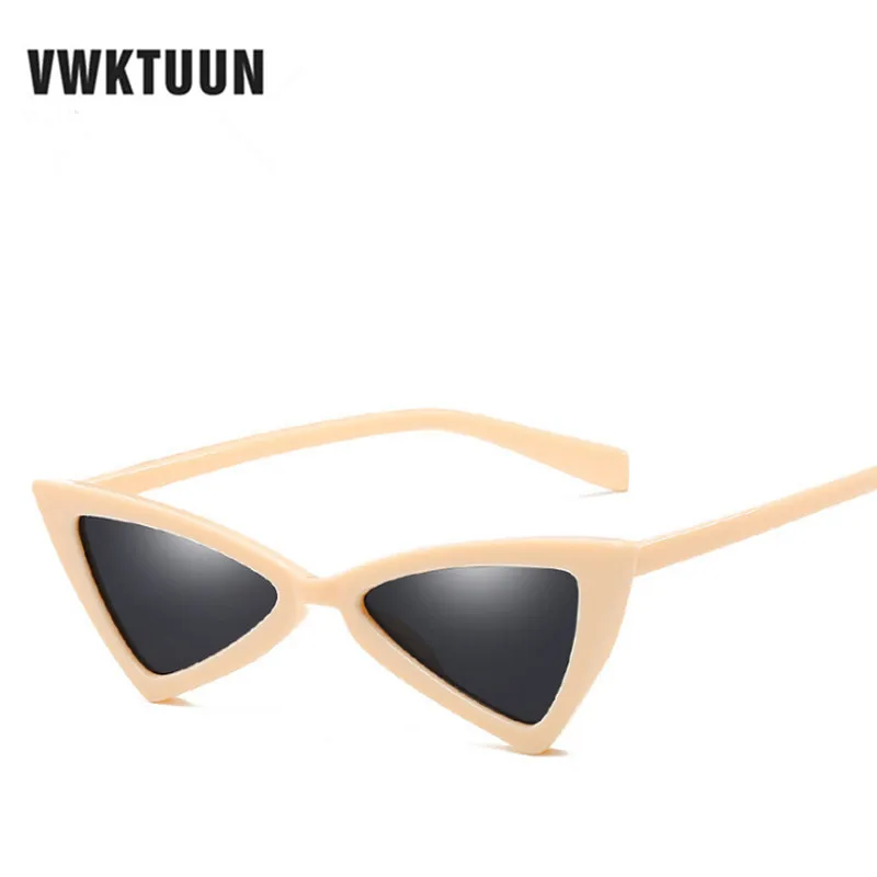 VWKTUUN Sunglasses Women Brand Designer Small Triangle Sunglass Sex Cat