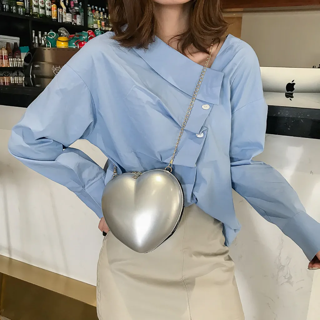 Новая женская сумка через плечо на молнии в форме сердца, простая модная сумка через плечо, известный бренд, дизайнерские сумки, мода#30