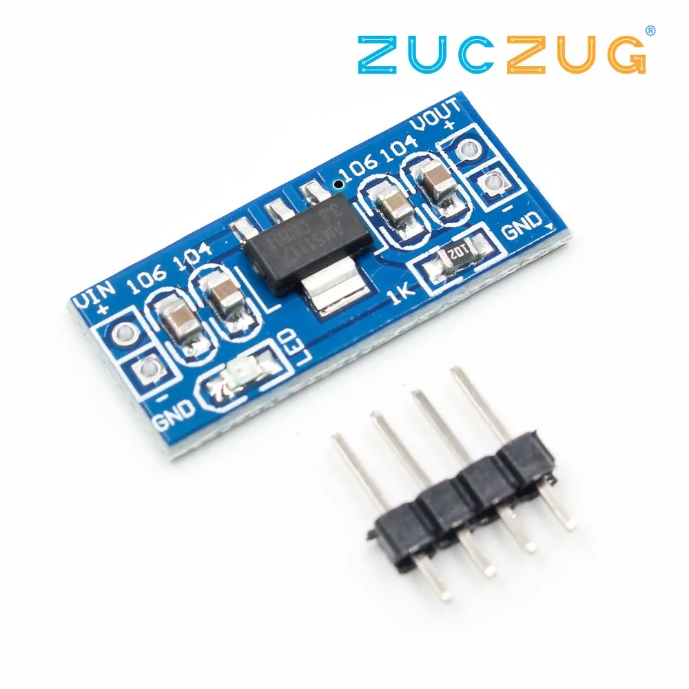 Высокое качество LM1117 AMS1117 4 5 7V поворот 3 V DC понижающий модуль питания bluetooth Raspberry