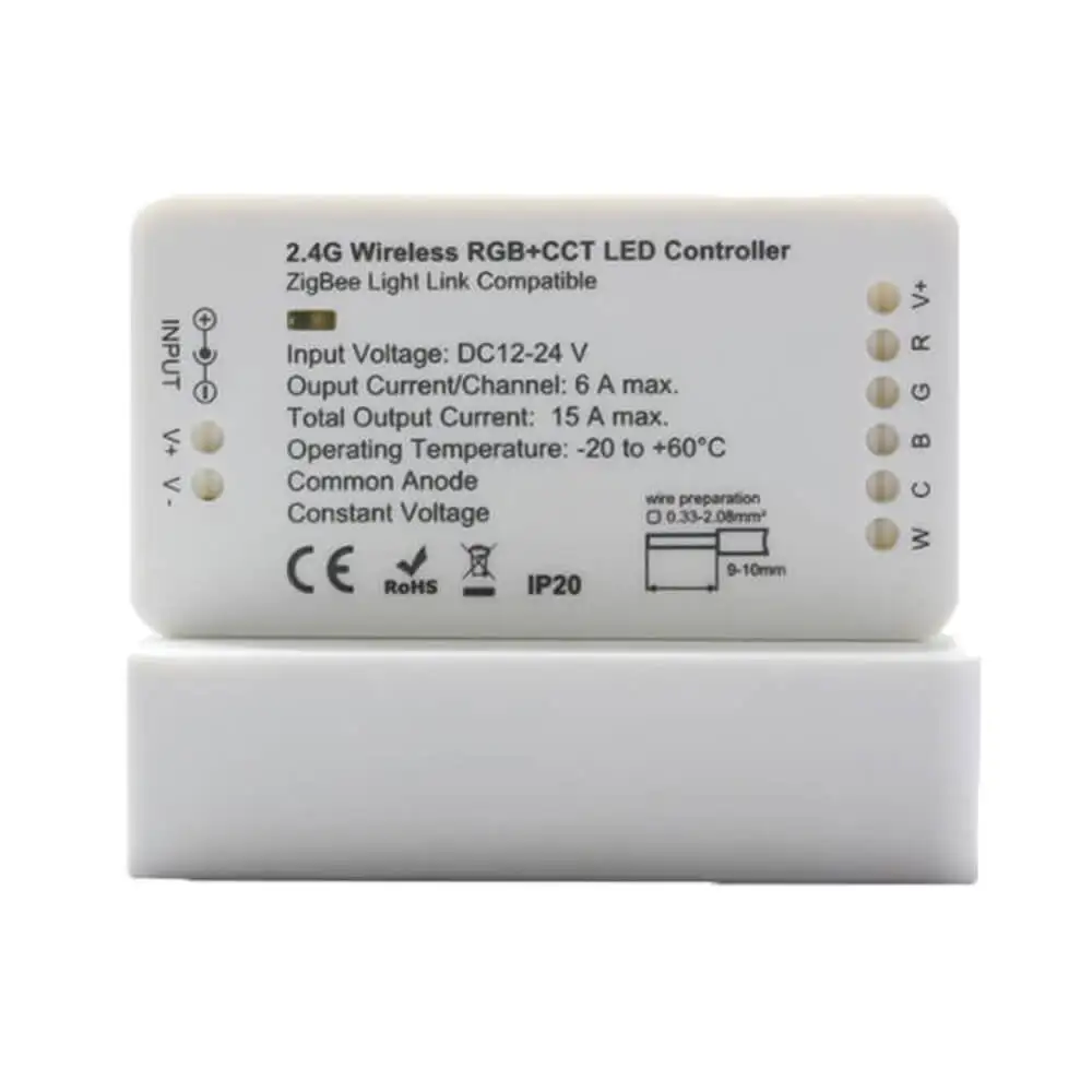 

Home RGBW+CCT RGB Strip ZIGBEE Controller Wireless RGBW Strip Smart Controller Work with Amazon Alexa link for HUE OSRAM Lightfy