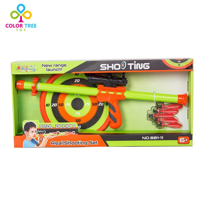 Kids Blowing Guns with Darts & Dart Board Real Shooting Set Toy Gun