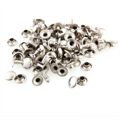 

JFBL 50 PCS 8 mm Spikes Studs Screw Rivets Spike for Shoes Belt Bag DIY Circle