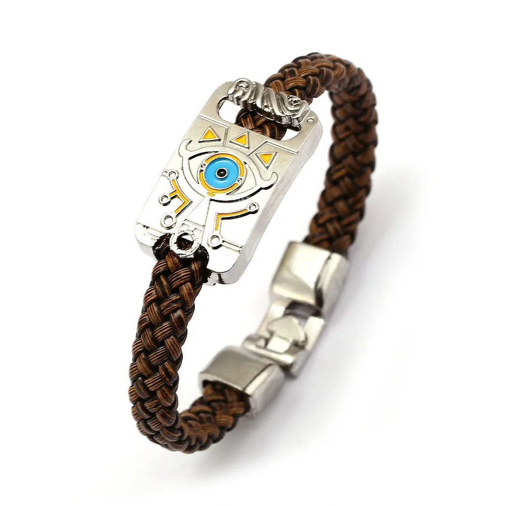 

The Legend of Zelda Bracelet Breath of the Wild Big Eyes Totems Bangle Genuine Leather Women Men Bracelets Charm Game Jewelry