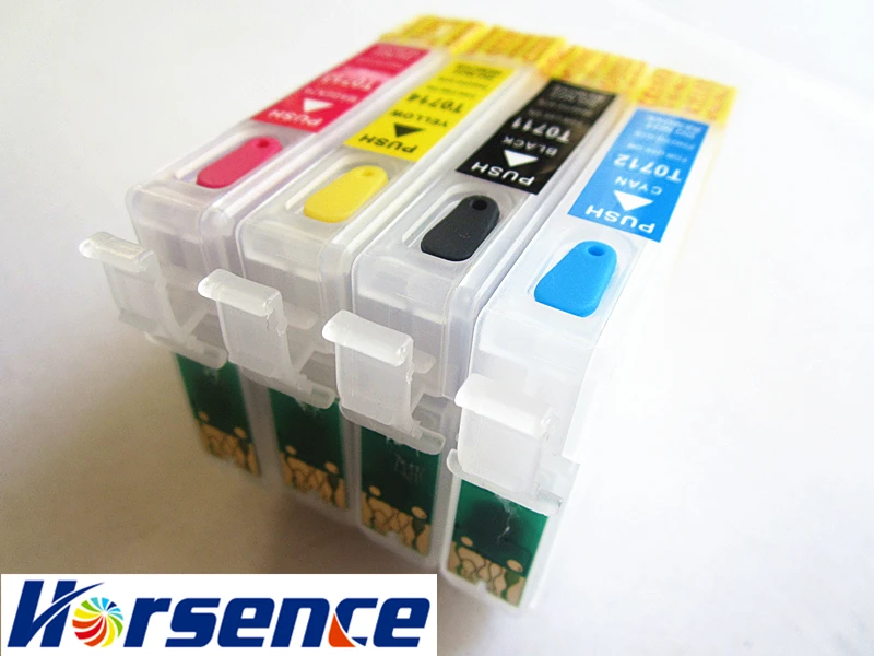 

T711 Refillable ink cartridge FOR EPSON DX8450 DX9400F S20 SX100 SX105 SX200 SX205 SX400 printer with auto reset chip