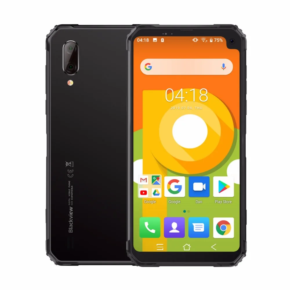 Blackview BV6100 Android 9,0 мобильный телефон 6," смартфон с большим экраном IP68 Водонепроницаемый MT6761 Восьмиядерный 3 ГБ+ 16 Гб 5580 мАч аккумулятор NFC