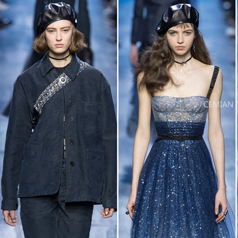 

Spring Summer Vintage Patchwork Beret Cap for Women,PU Leather Vintage Bonnet Cool Cowboy Hat For Women With Black,Red,Blue