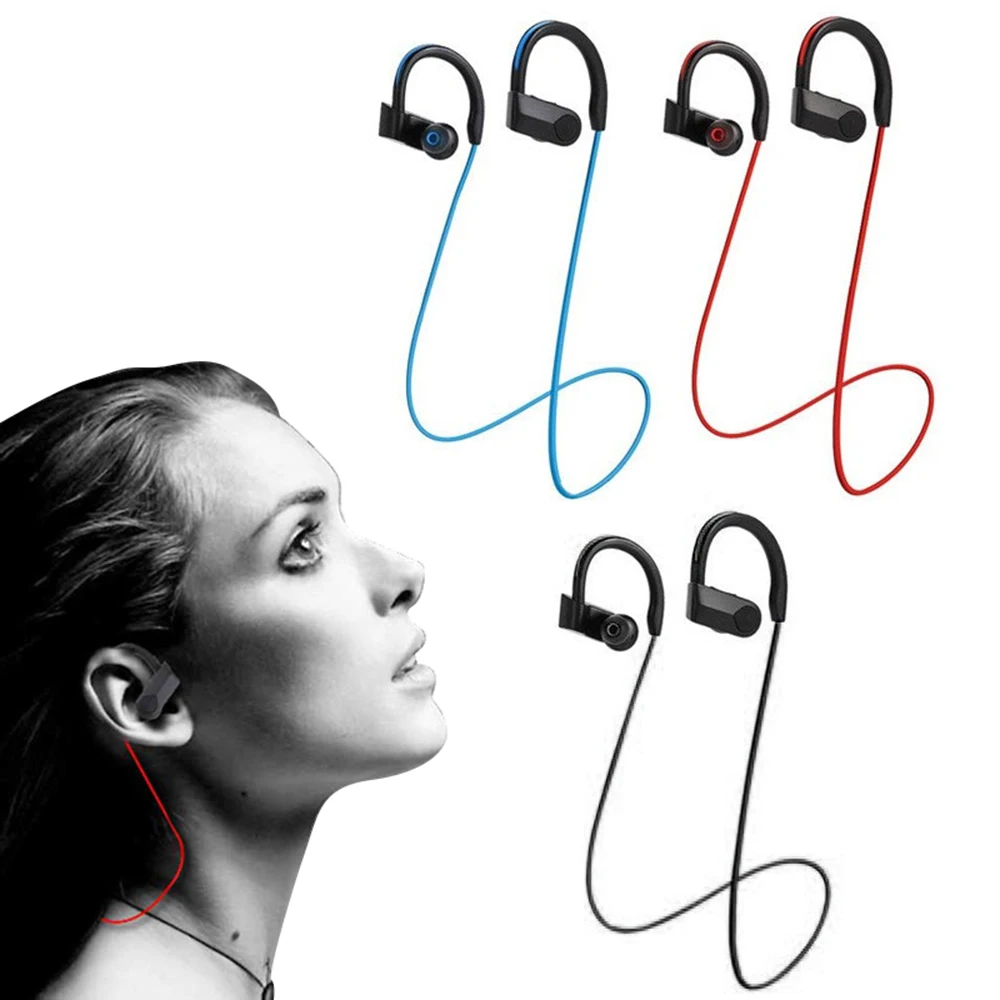 Беспроводные Bluetooth наушники свободные руки спортивные басы для звонков и