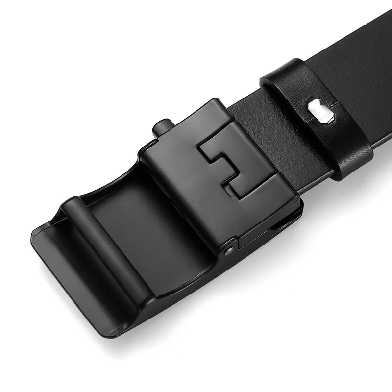 Tanie BIGDEAL mężczyzn pasa krowy skórzane pasy luksusowe mężczyźni automatyczne klamry pasek z prawdziwej skóry pas pasy dla mężczyzn 3.5 cm