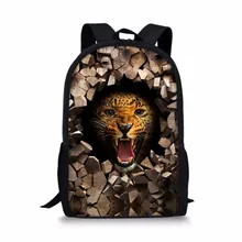 Mochilas escolares con increíbles diseños, mochilas traseras de leopardo para adolescentes, mochilas de libros de ocio Vintage con oso Tigre loco