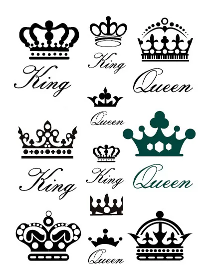 Drawing Lines Brand : Compra corona de la reina tatuajes online al por mayor