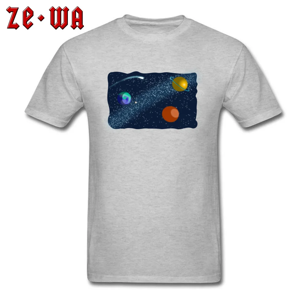 cosmic 160320 Retro Short Sleeve Normal T-shirts Cotton Fabric O-Neck Men Tops Shirts Summer T Shirts Mother Day cosmic 160320 grey